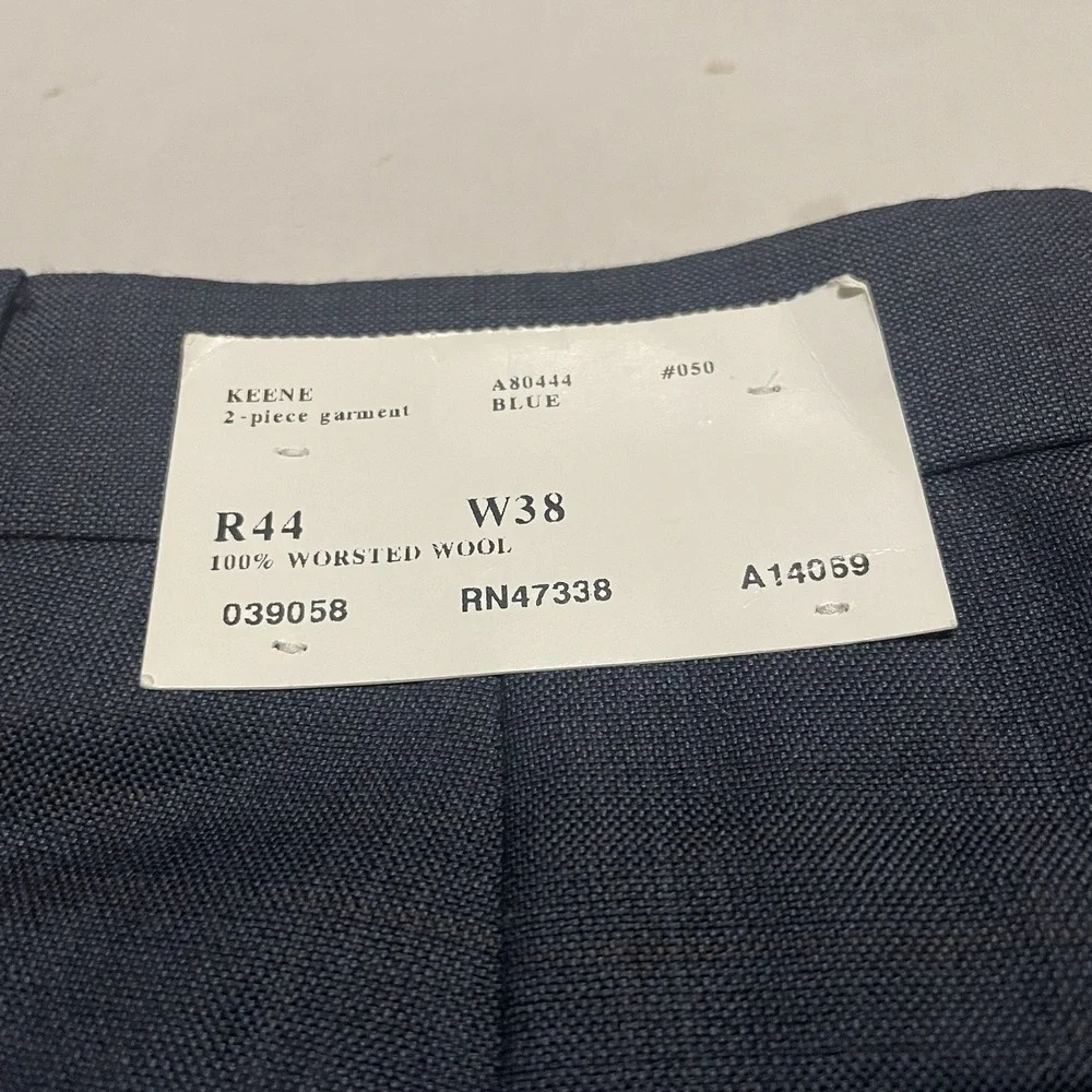NWT Tommy Hilfiger Men's‎ Size 38 UNFINISHED HEM Worsted Wool Pants Blue Plaid